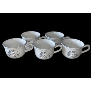Vintage Set of 5 Covington Edition Avondale Stoneware Japan Coffee Tea Cups